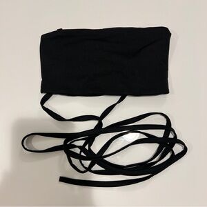 superdown strapless tie corset bandeau top